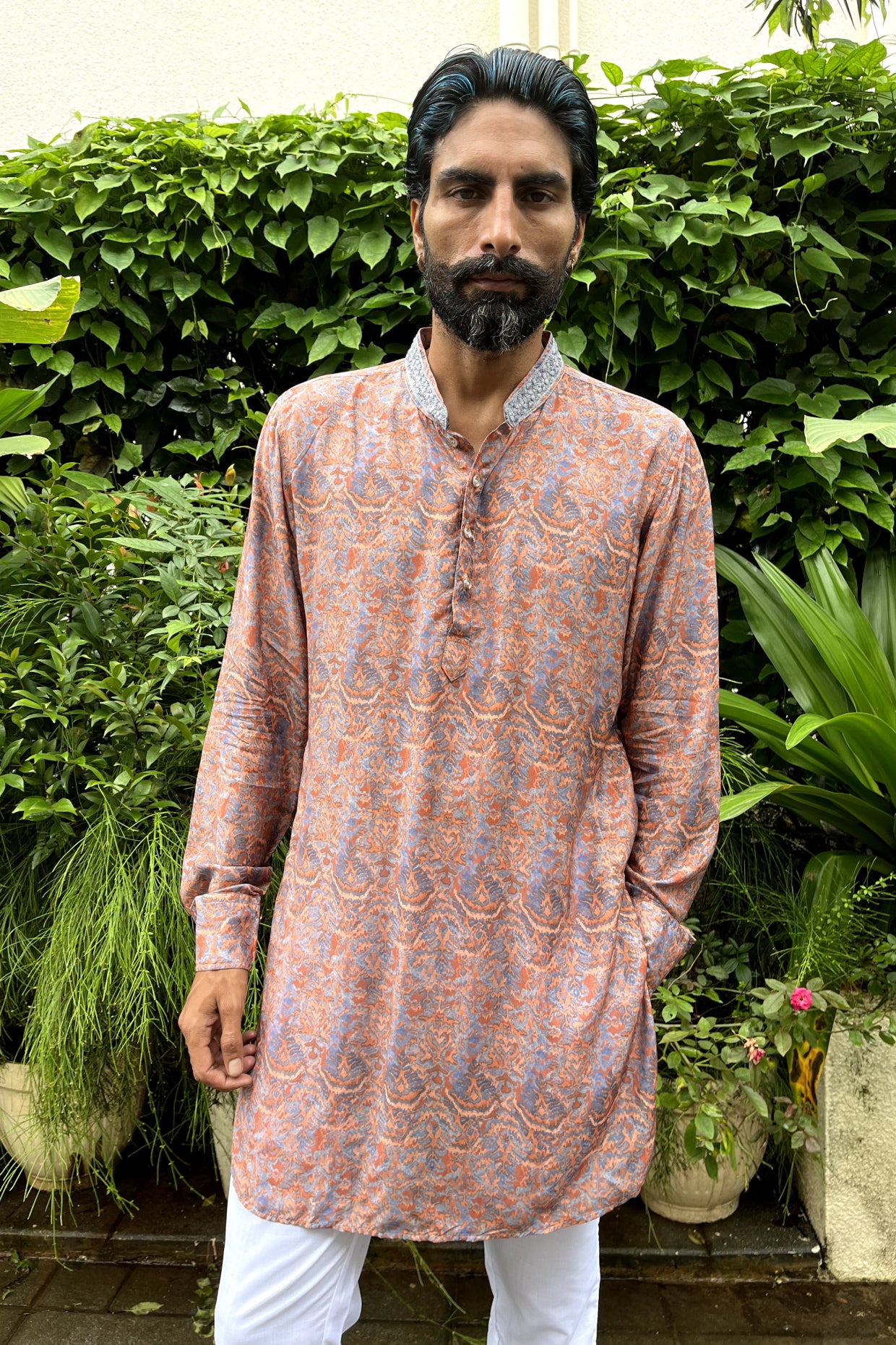 Muslin Silk Printed Kurta Set