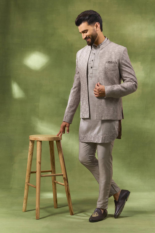 Border Embroidered Indo Western Set