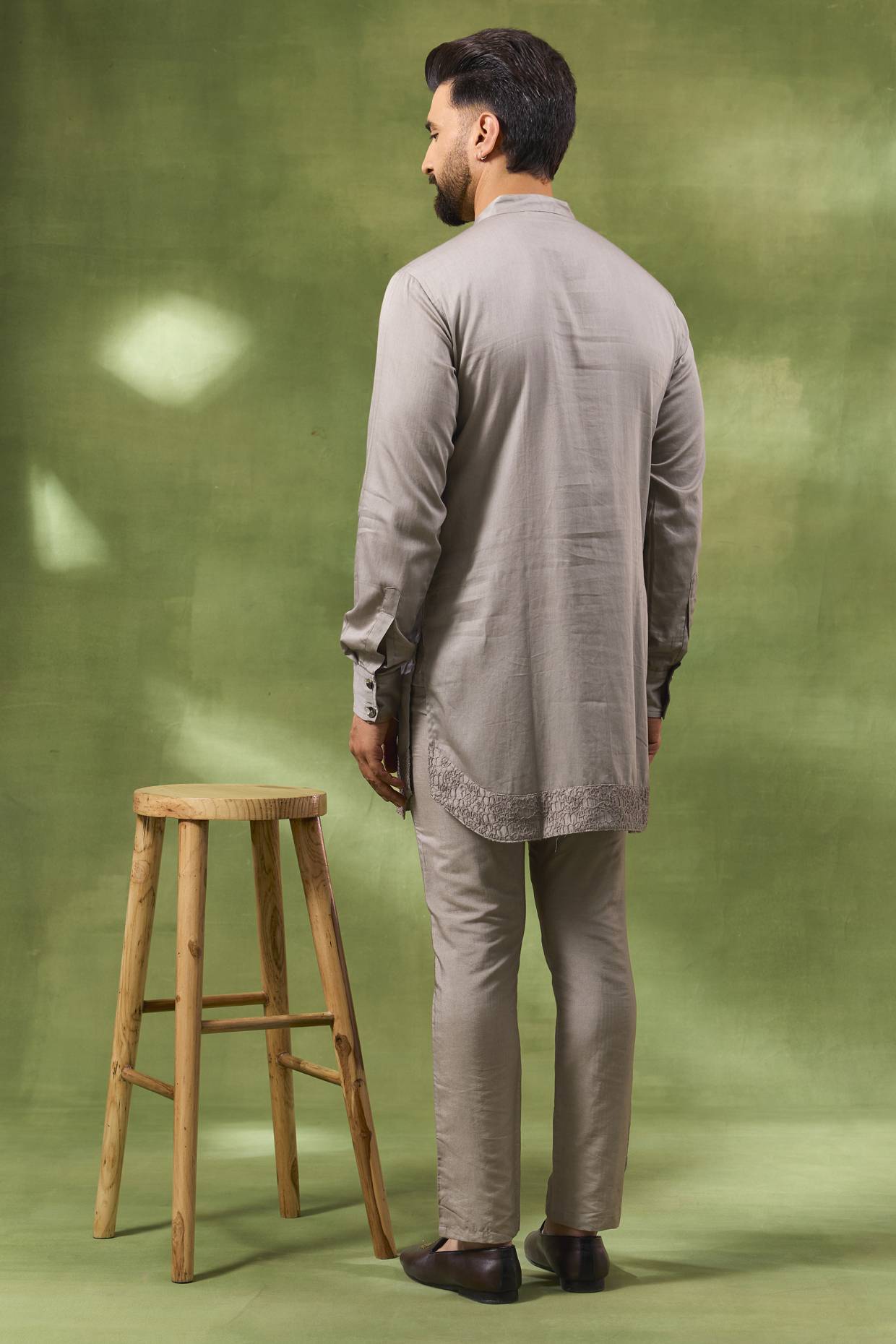Border Embroidered Indo Western Set