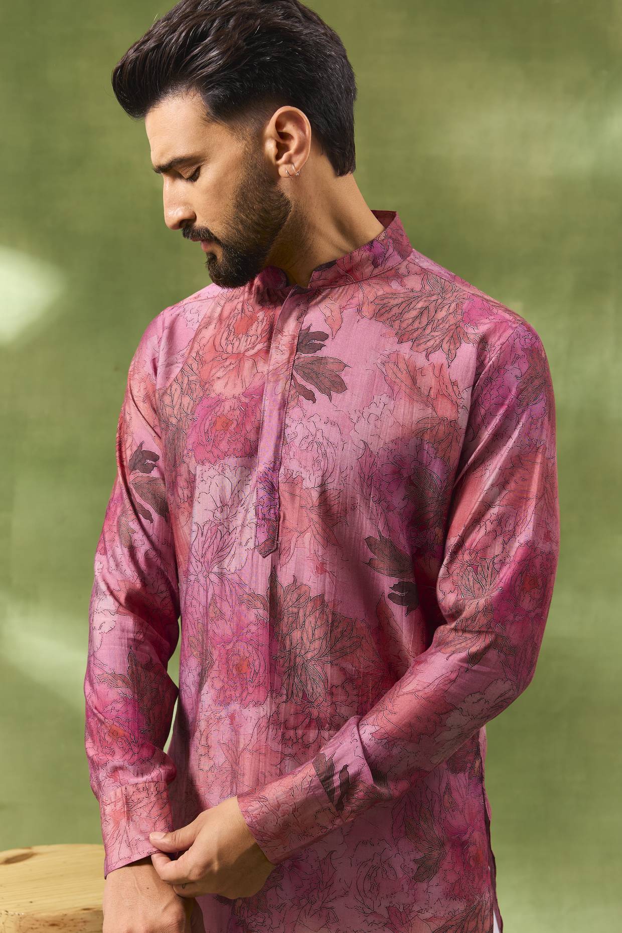 Pink Digital Print Kurta Set