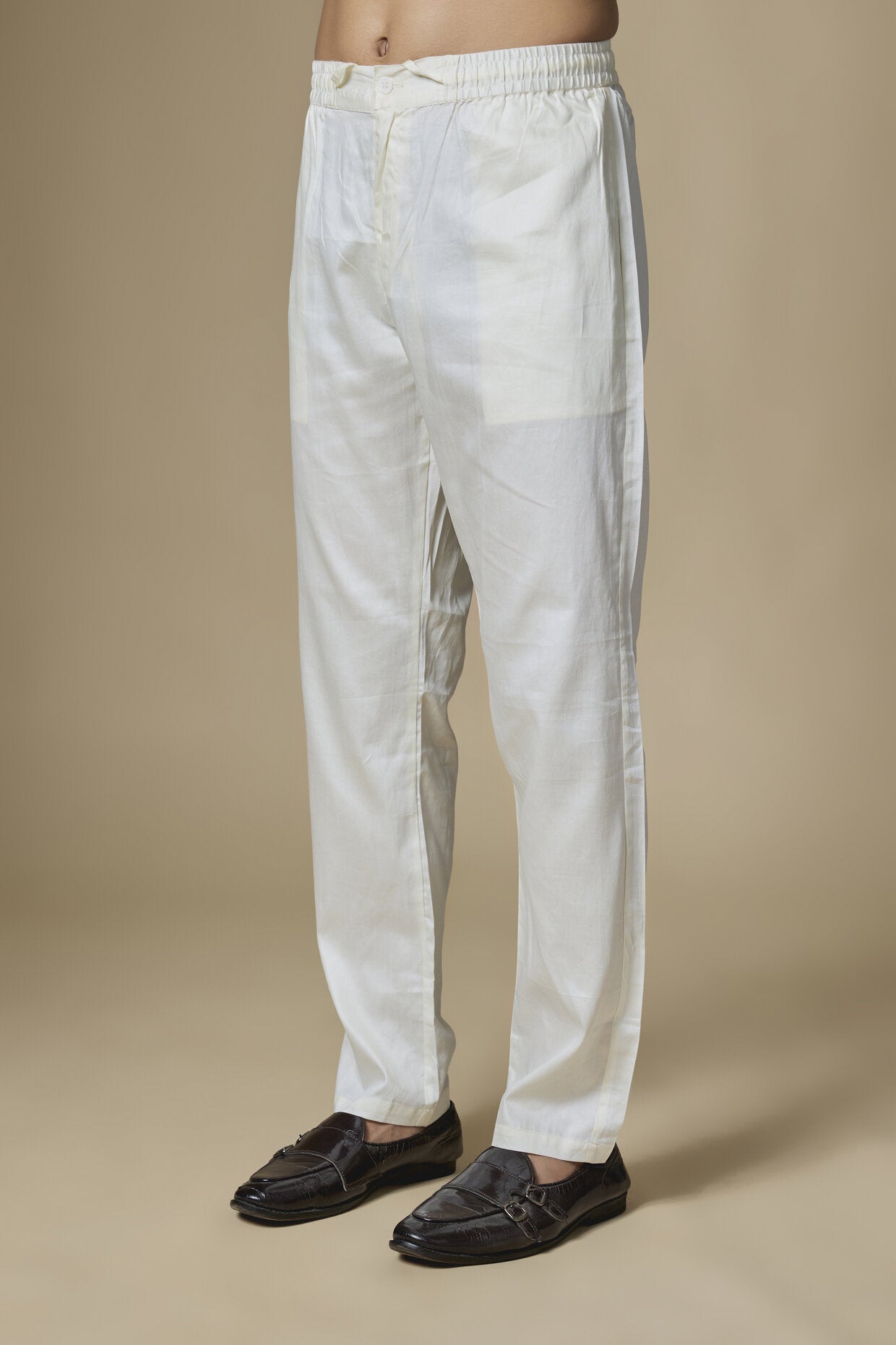 Ivory Embroidered Indowestern Set