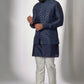 Navy Embroidered Nehru Jacket with Kurta Set - Spring Break
