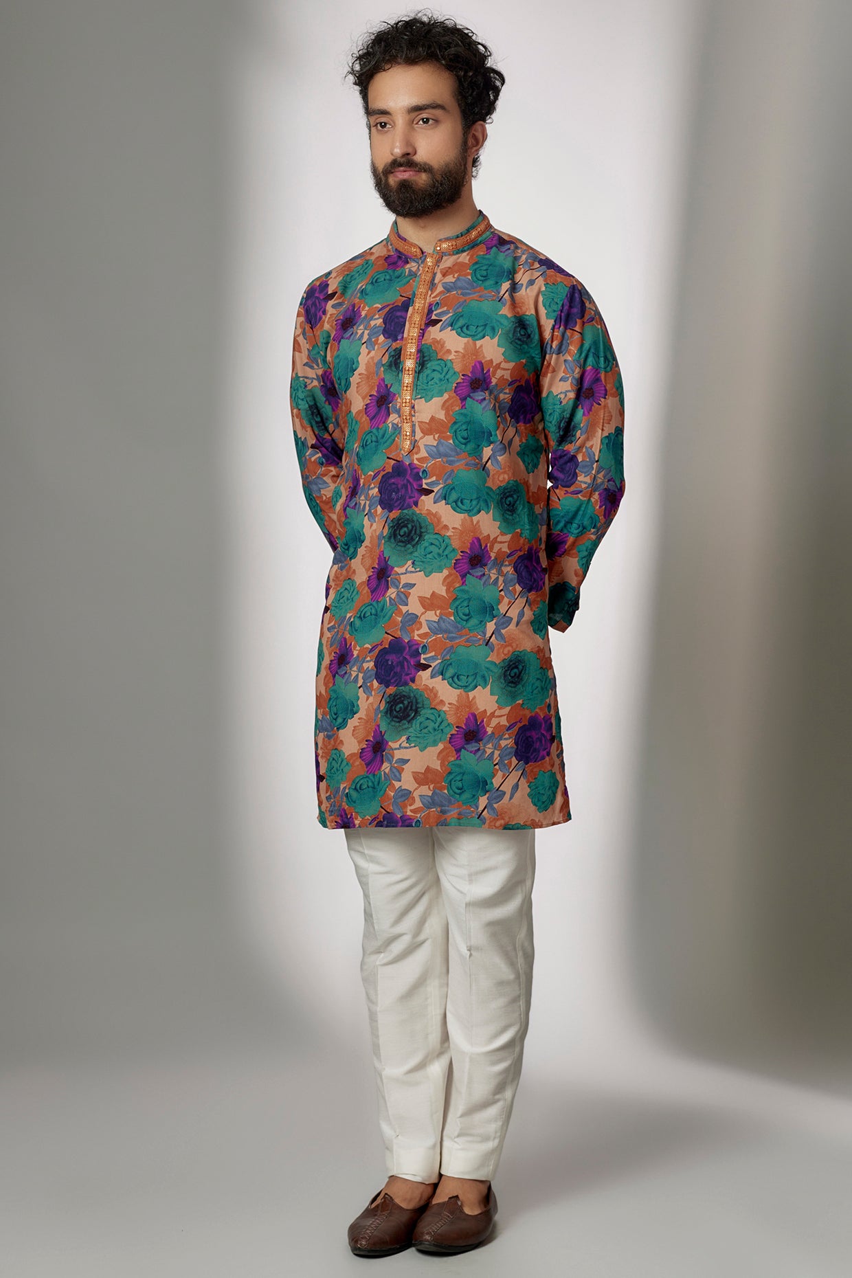 Embroidered Digital Print Kurta Set - Spring Break