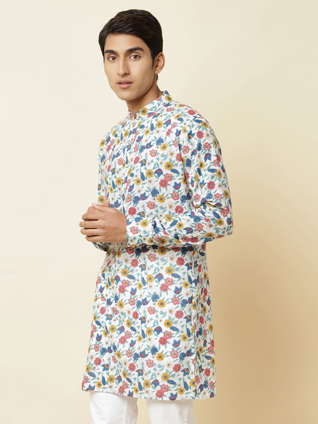Multi-Colour Floral Print Kurta - Spring Break