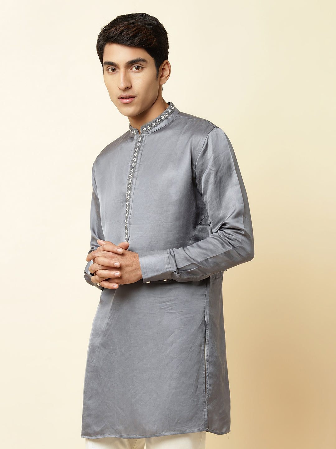 Grey Embroidered Kurta - Spring Break