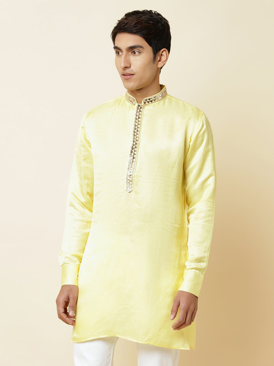 Yellow Embroidered Kurta - Spring Break