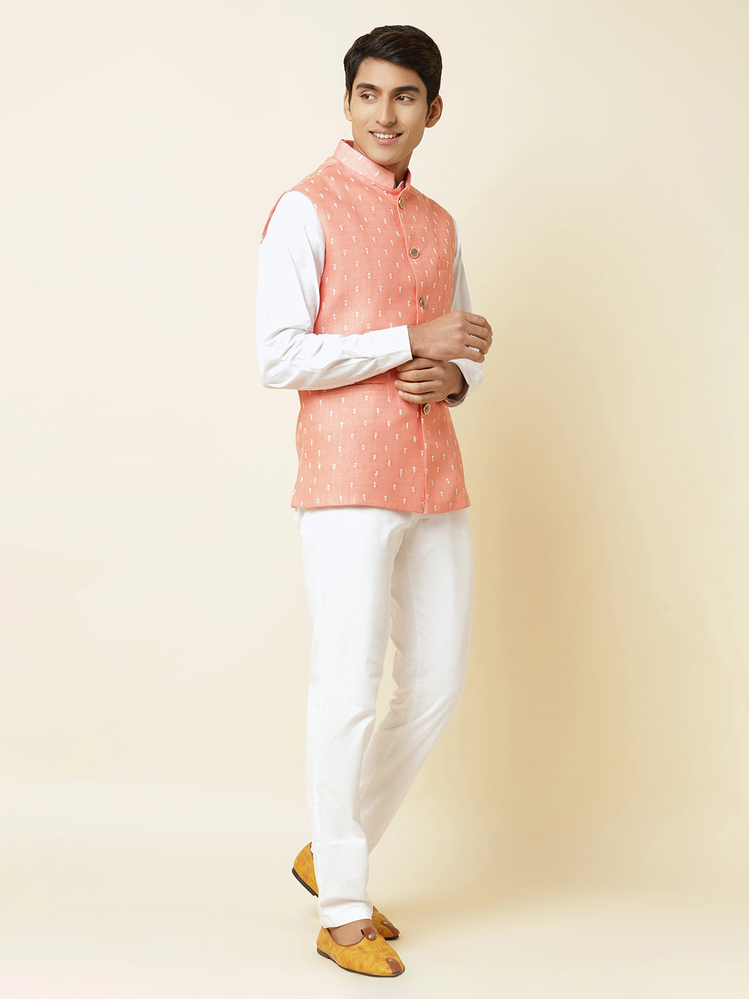 Pink Embroidered Bundi Jacket - Spring Break
