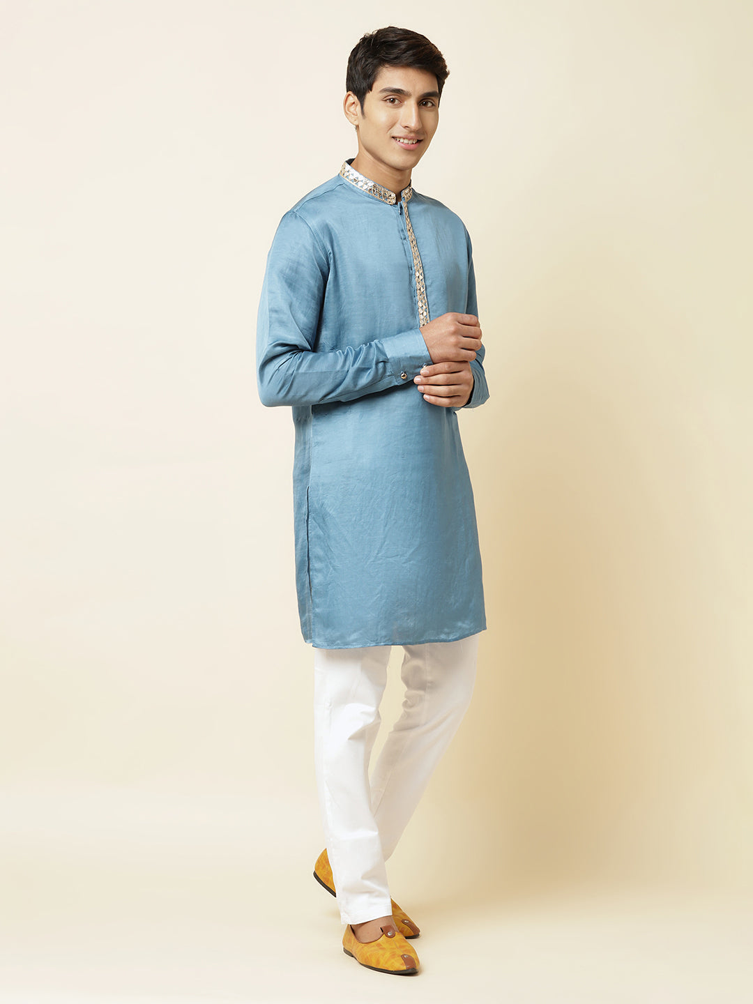 Blue Embroidered Kurta - Spring Break