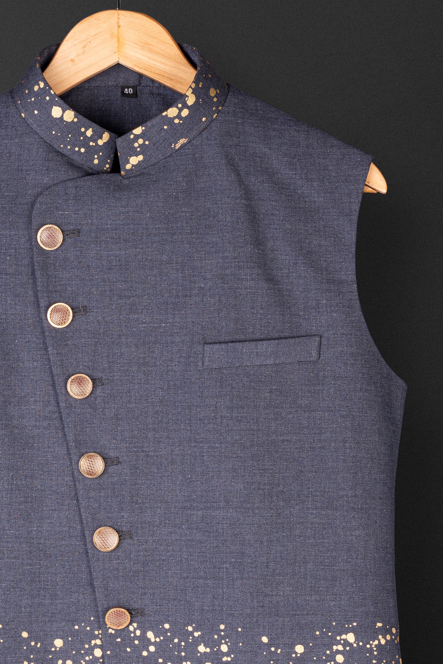 Splash of Gold Bundi Jacket - Blue - Spring Break