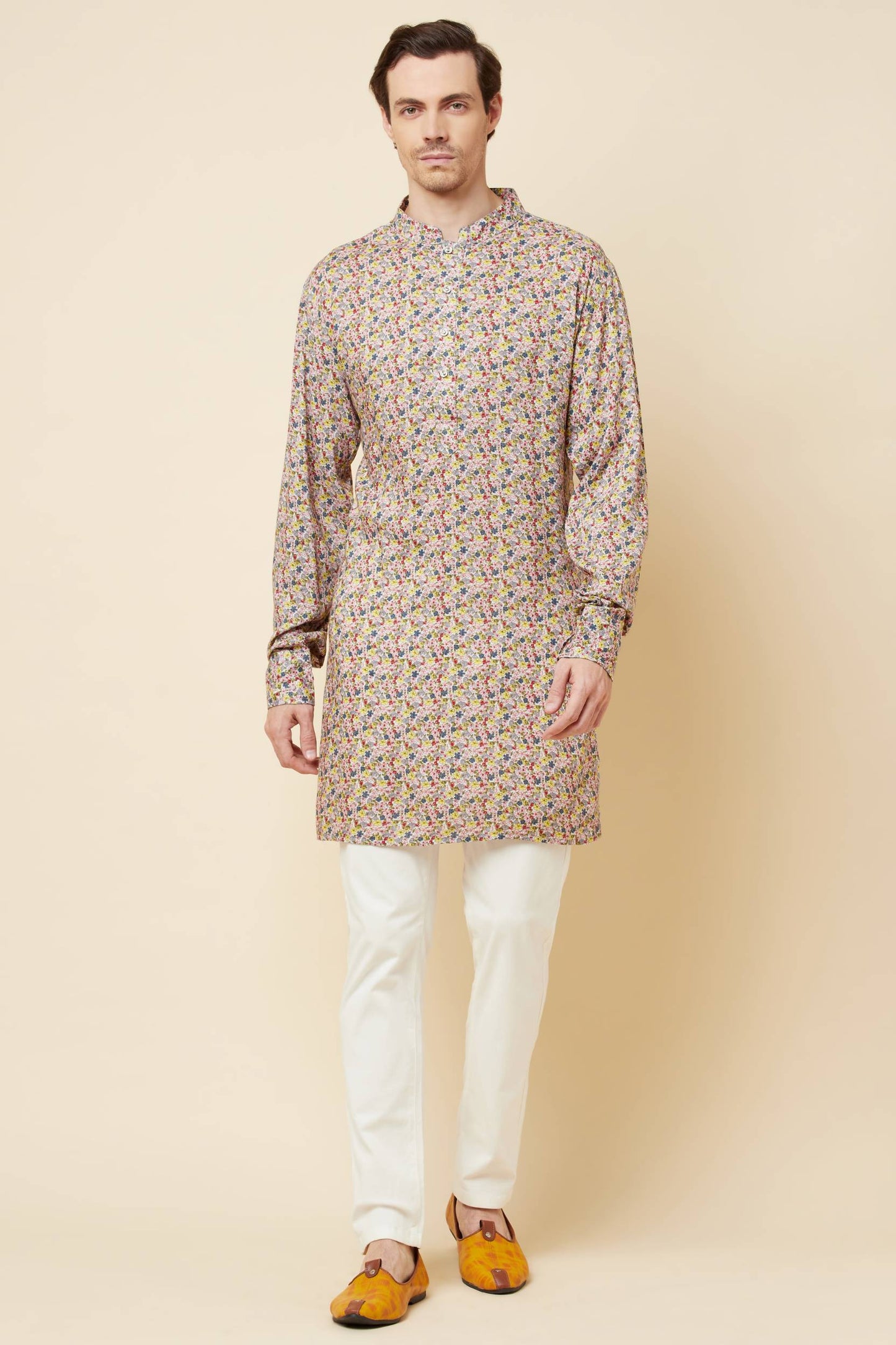Multi Floral Print Kurta Set - Spring Break