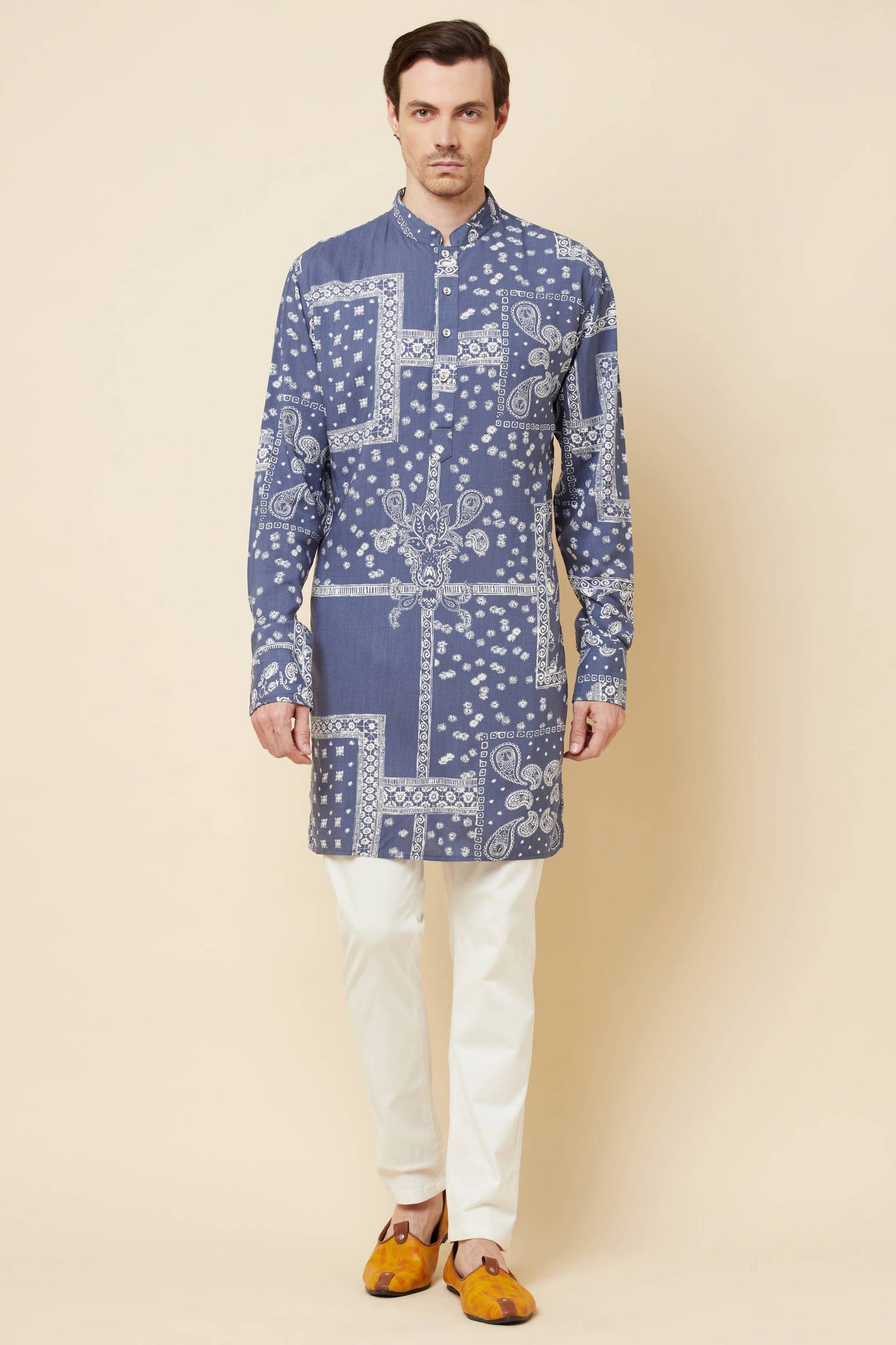 Blue Paisley Print Kurta Set - Spring Break