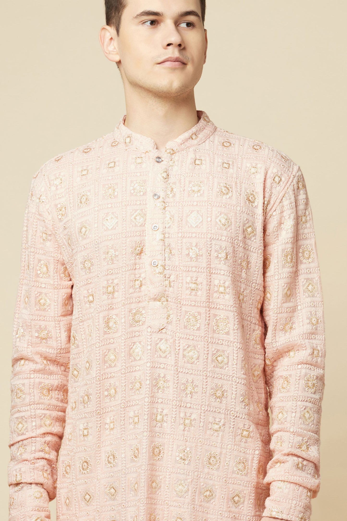 Pink Lucknowi Embroidered Kurta Set - Spring Break