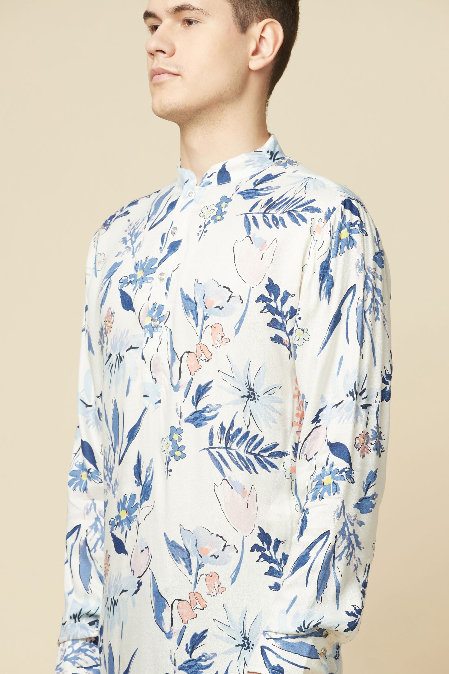 White Digital Print Kurta - Spring Break