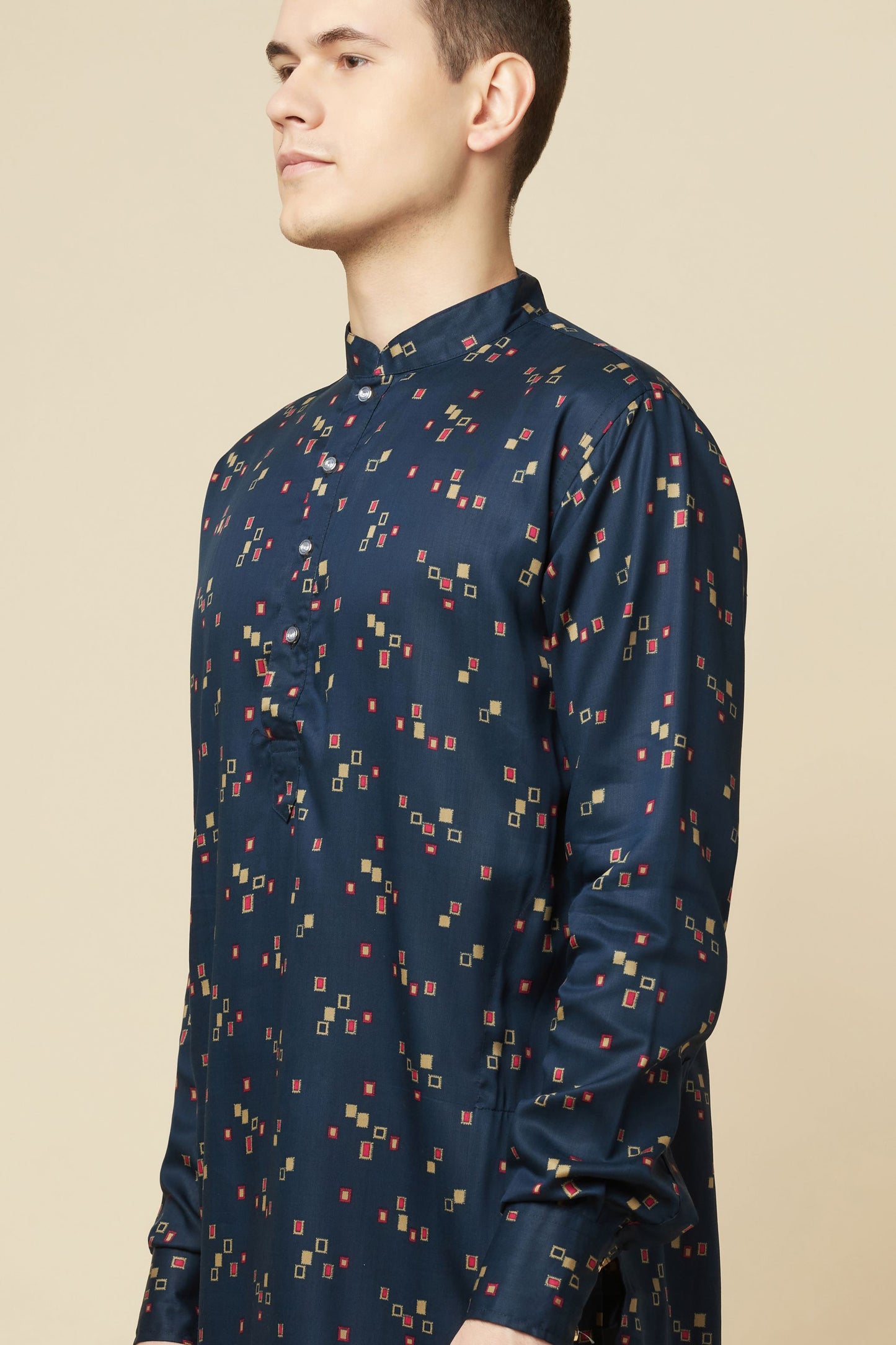 Blue Floral Digital Print Kurta - Spring Break