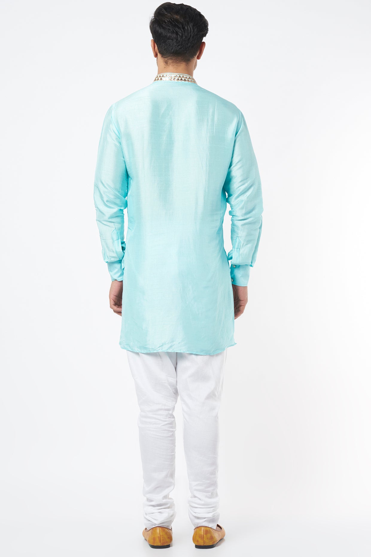 Ice Blue Embroidered Kurta Set - Spring Break