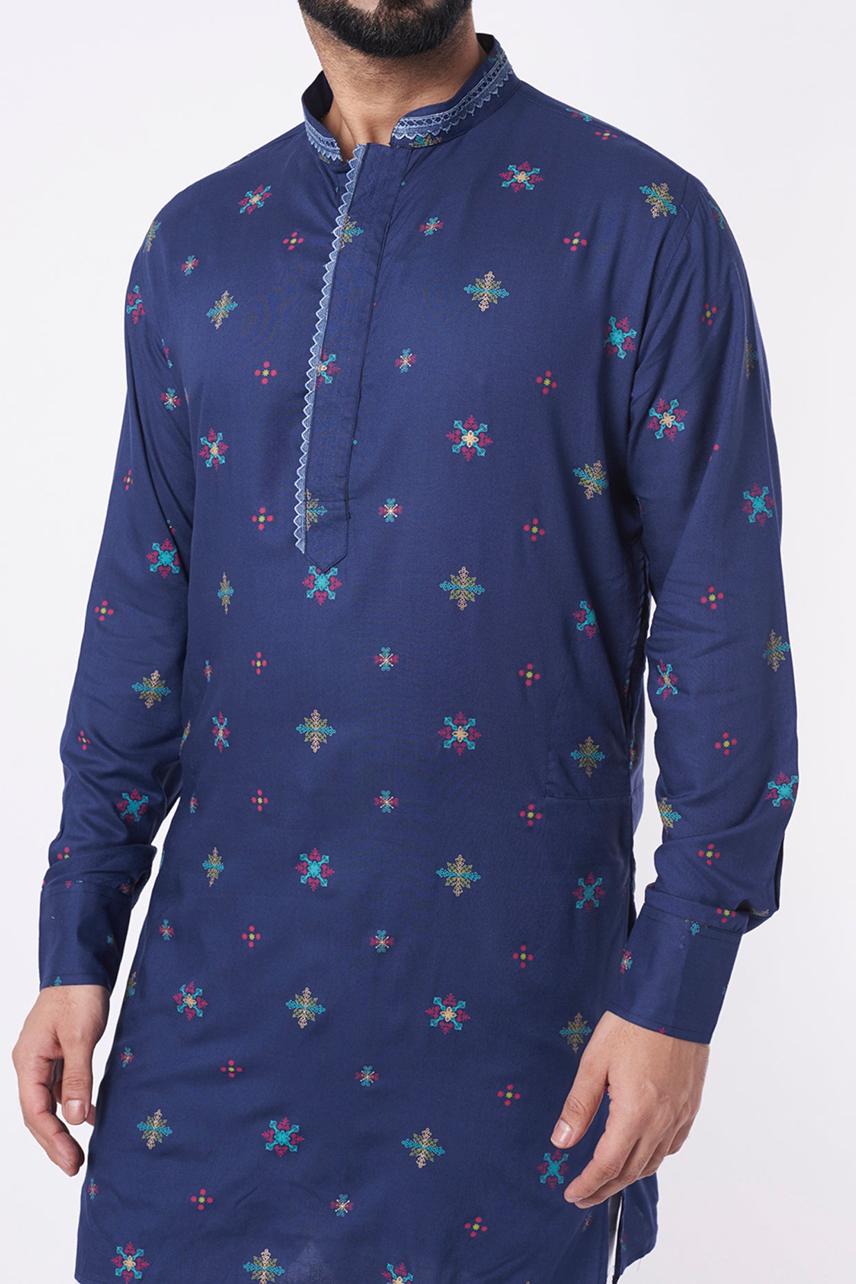 Blue Printed Kurta Set - Spring Break