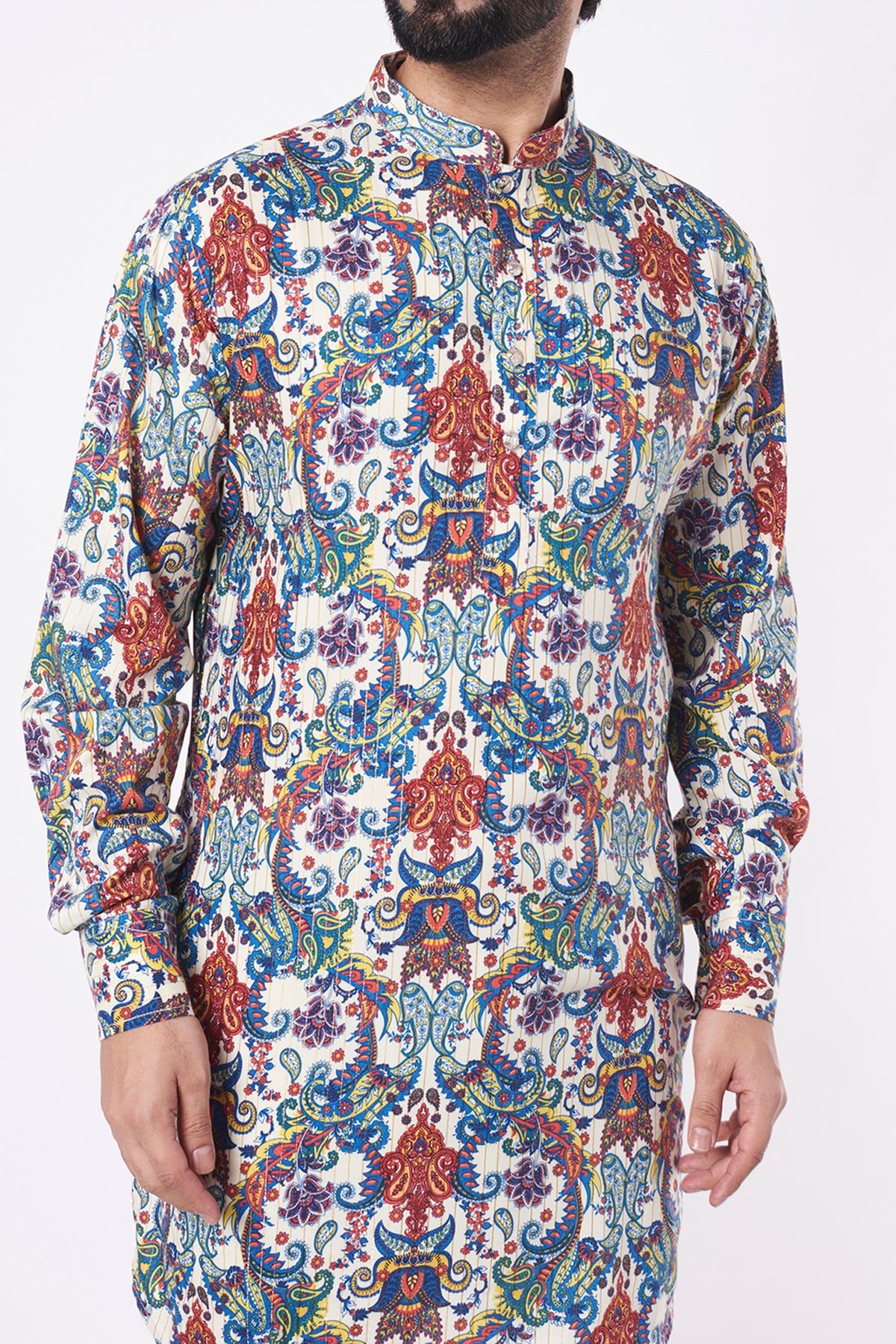 Threadwork Printed Kurta Set - Spring Break