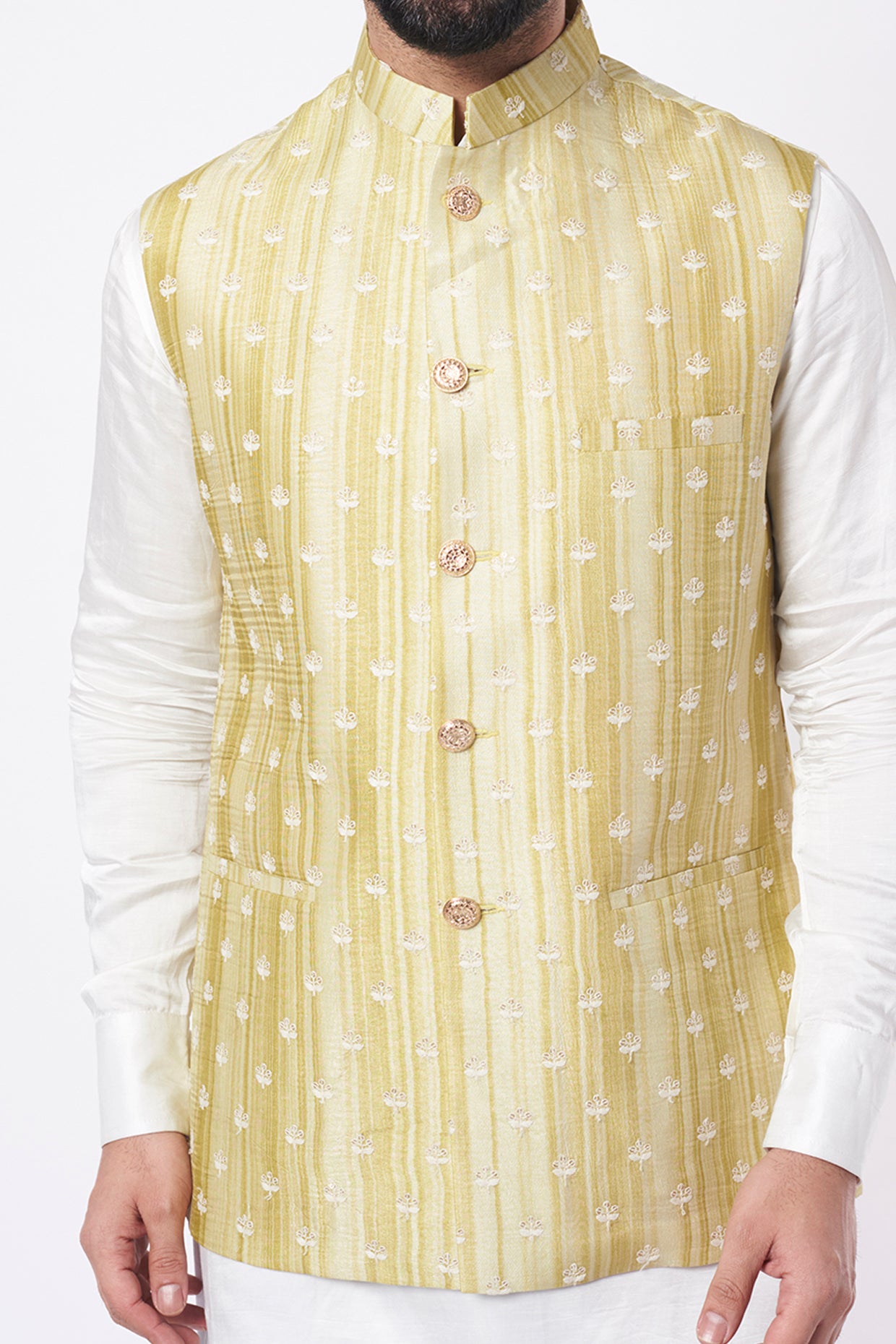 Embroidered Bundi Jacket with Kurta Set - Spring Break