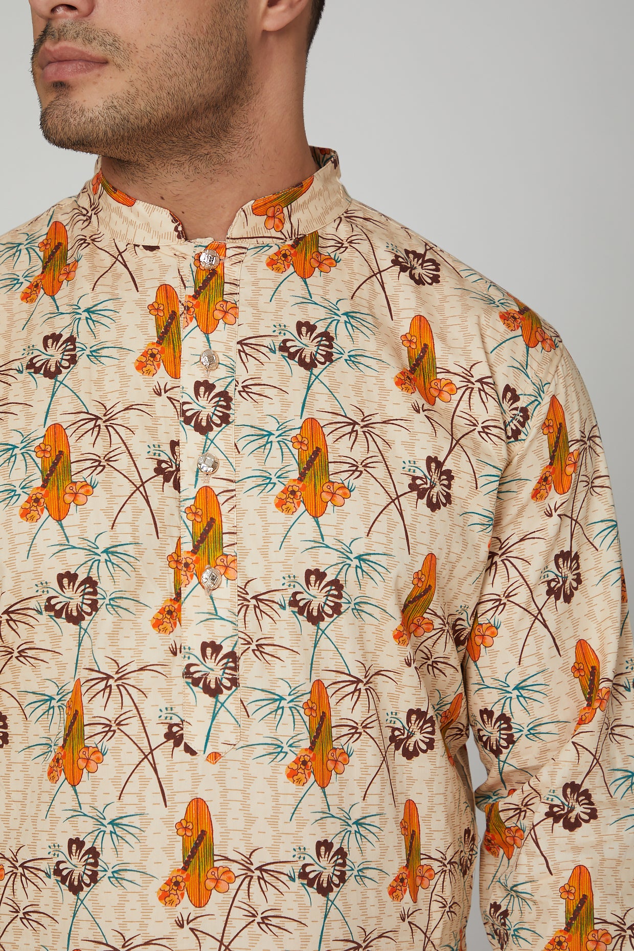 Surfboard Print Kurta - Spring Break