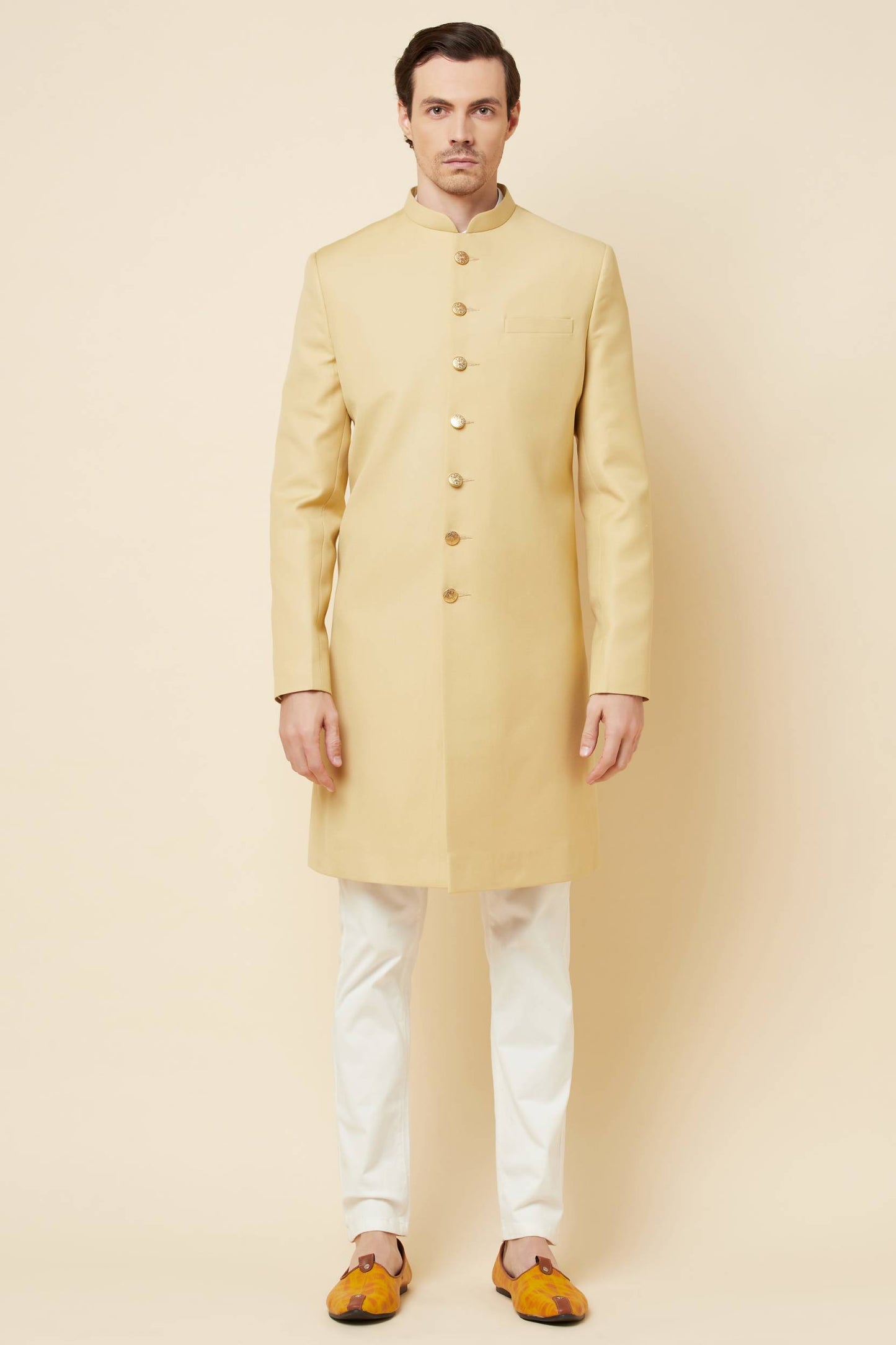 Beige Sherwani Set - Spring Break