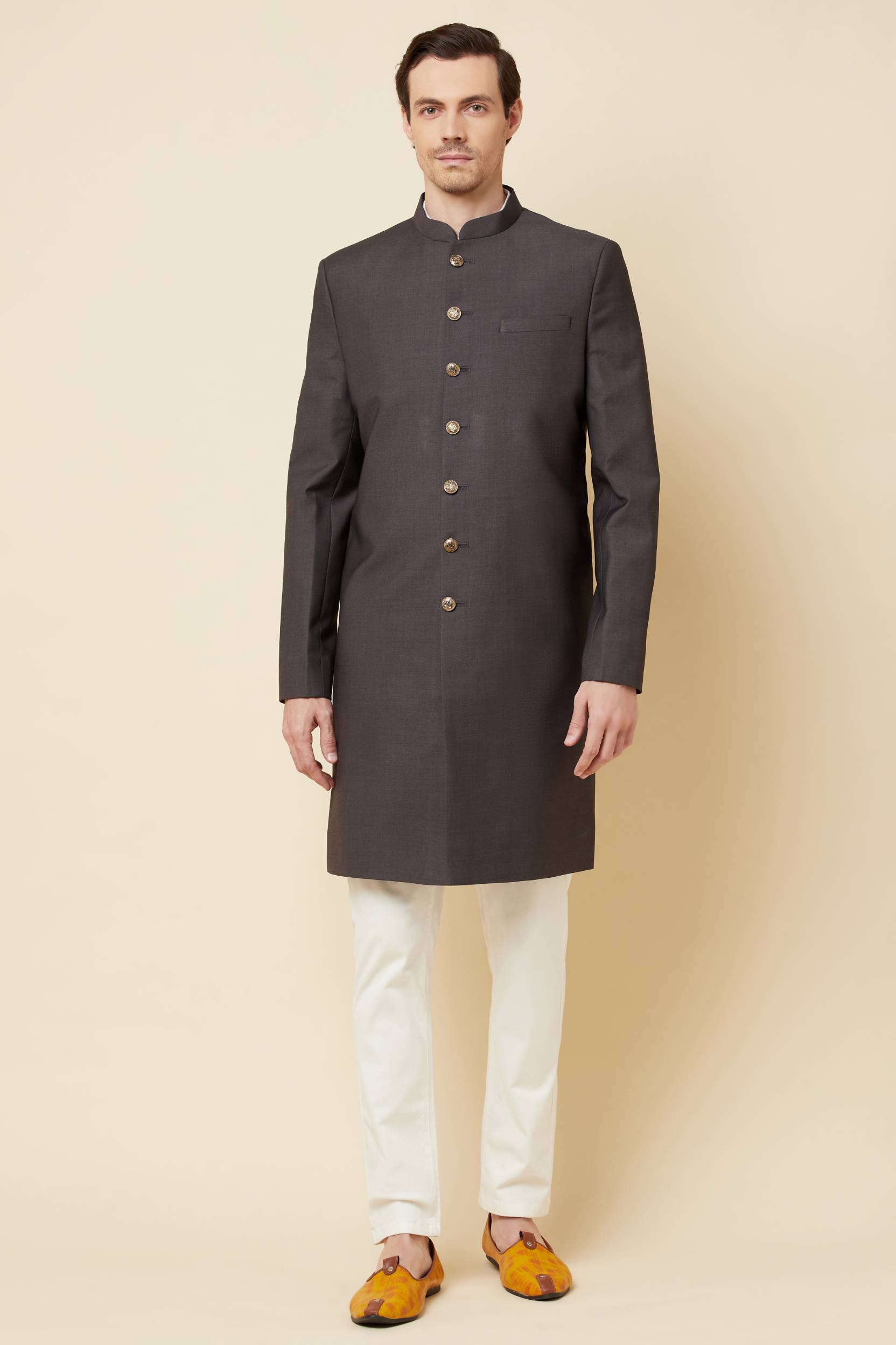 Dark Grey Sherwani Set - Spring Break