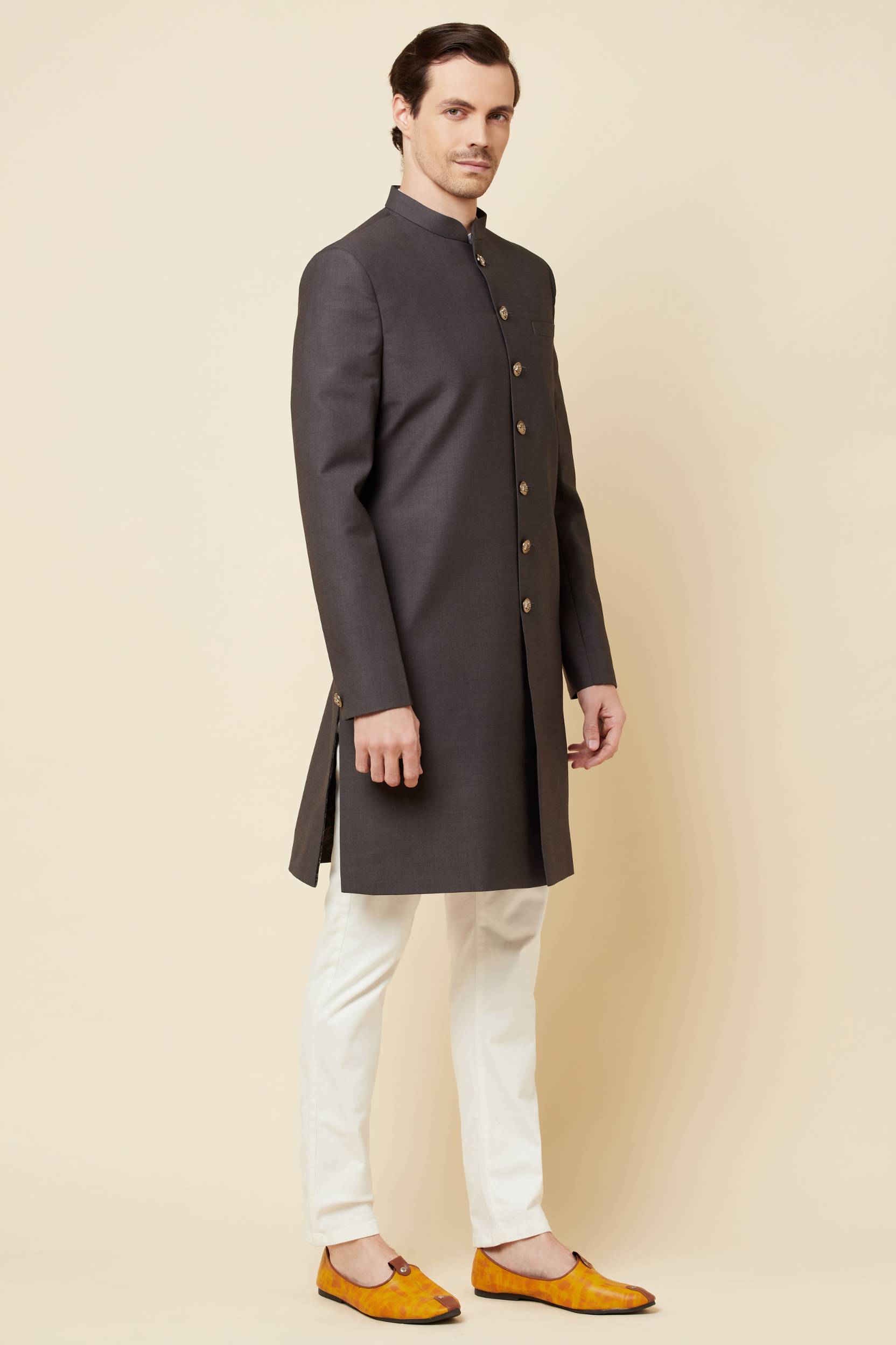 Dark Grey Sherwani Set - Spring Break