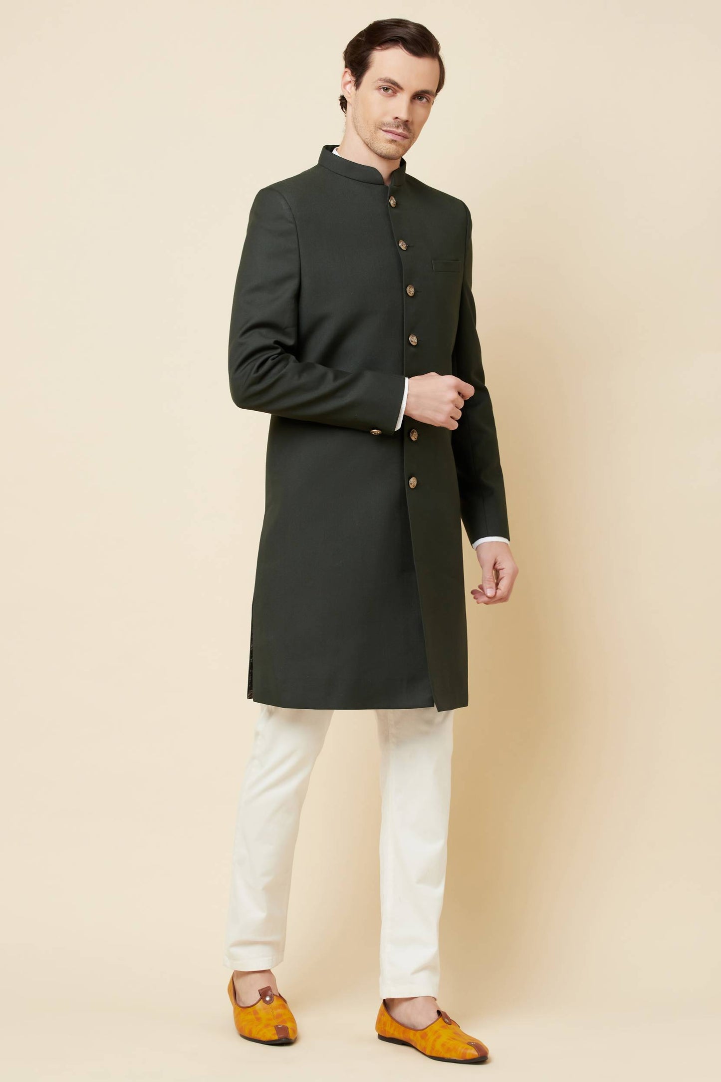 Deep Green Sherwani Set - Spring Break