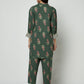 Green Embellished Sleeves Kurta Set