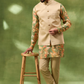 Green Floral Print Jacket Kurta Set