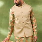 Green Floral Print Jacket Kurta Set