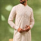 Beige Geometric Embroidered Kurta Set