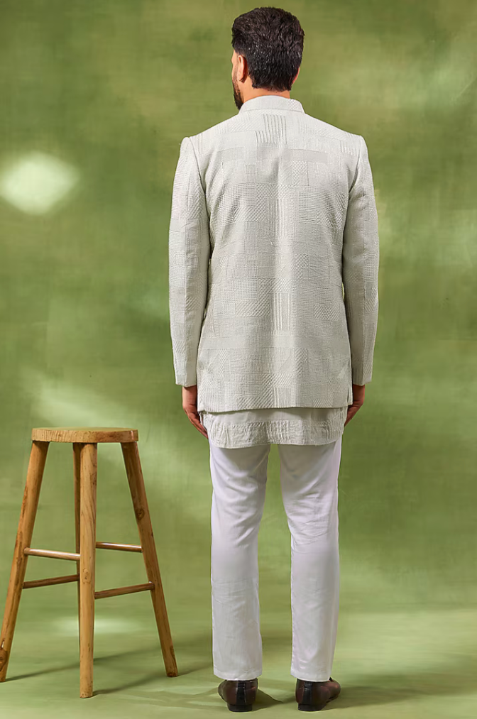 Cream Indo Western Set