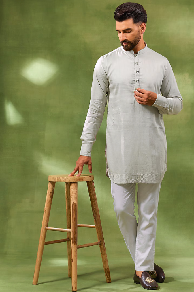 Cream Indo Western Set