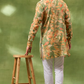 Green Botanical Print Kurta Set