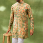 Green Botanical Print Kurta Set