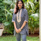 Dark Grey Kaftan Tunic & Pant Set