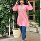 Pink Embroidered Kurta Set