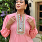 Pink Embroidered Kurta Set