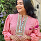 Pink Embroidered Kurta Set