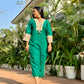 Emerald Green Embroidered Kurta Set