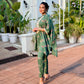 Green Kaftan Tunic & Pant Set