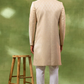 Cream Jacquard Embroidered Sherwani Set