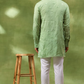 Mint Green Thread Embroidered Kurta Set
