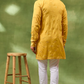 Mustard Border Embroidered Kurta Set