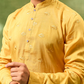 Mustard Border Embroidered Kurta Set
