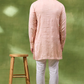 Pale Pink Border Embroidered Kurta Set