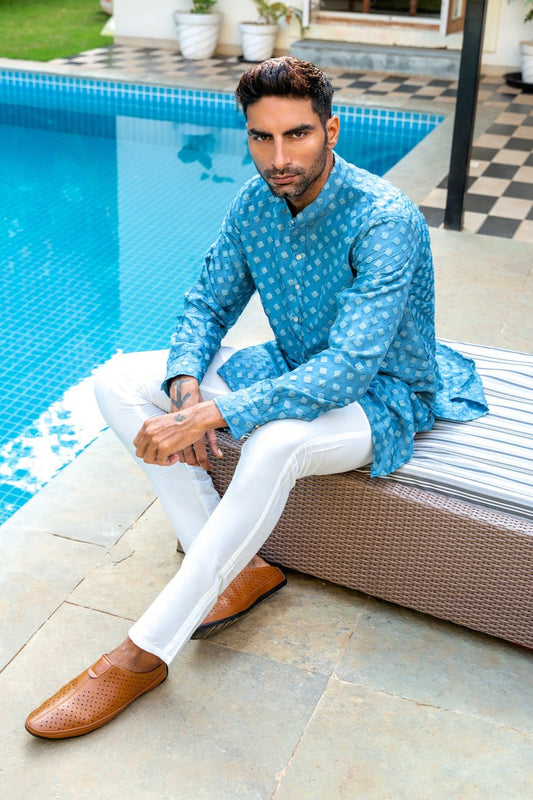 Blue Embroidered Kurta Set - Spring Break