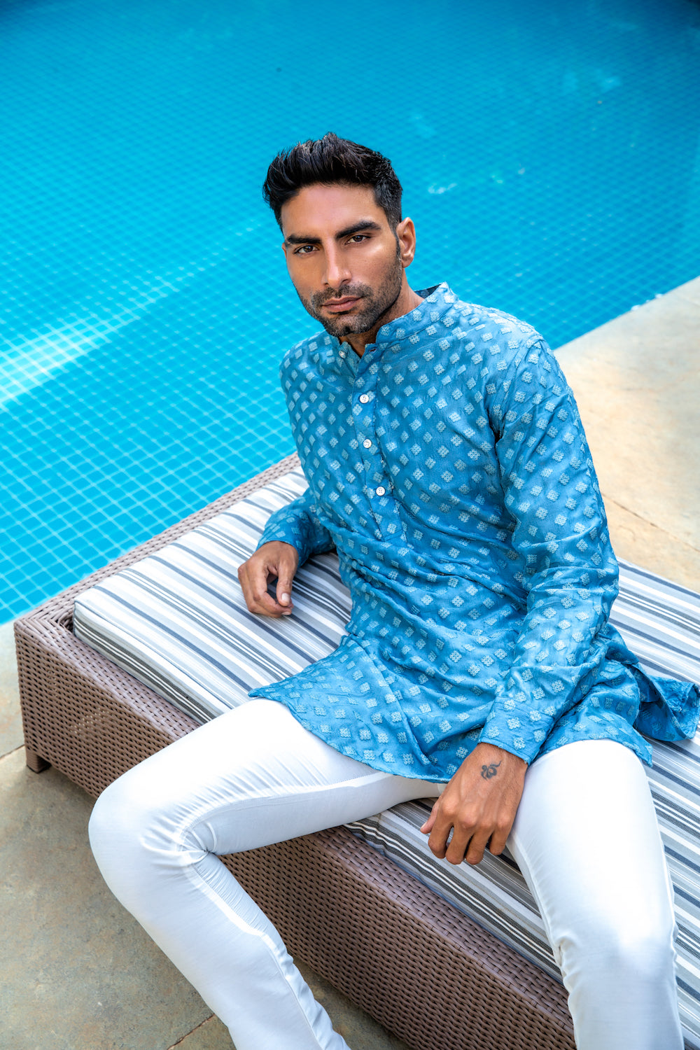 Blue Embroidered Kurta Set - Spring Break