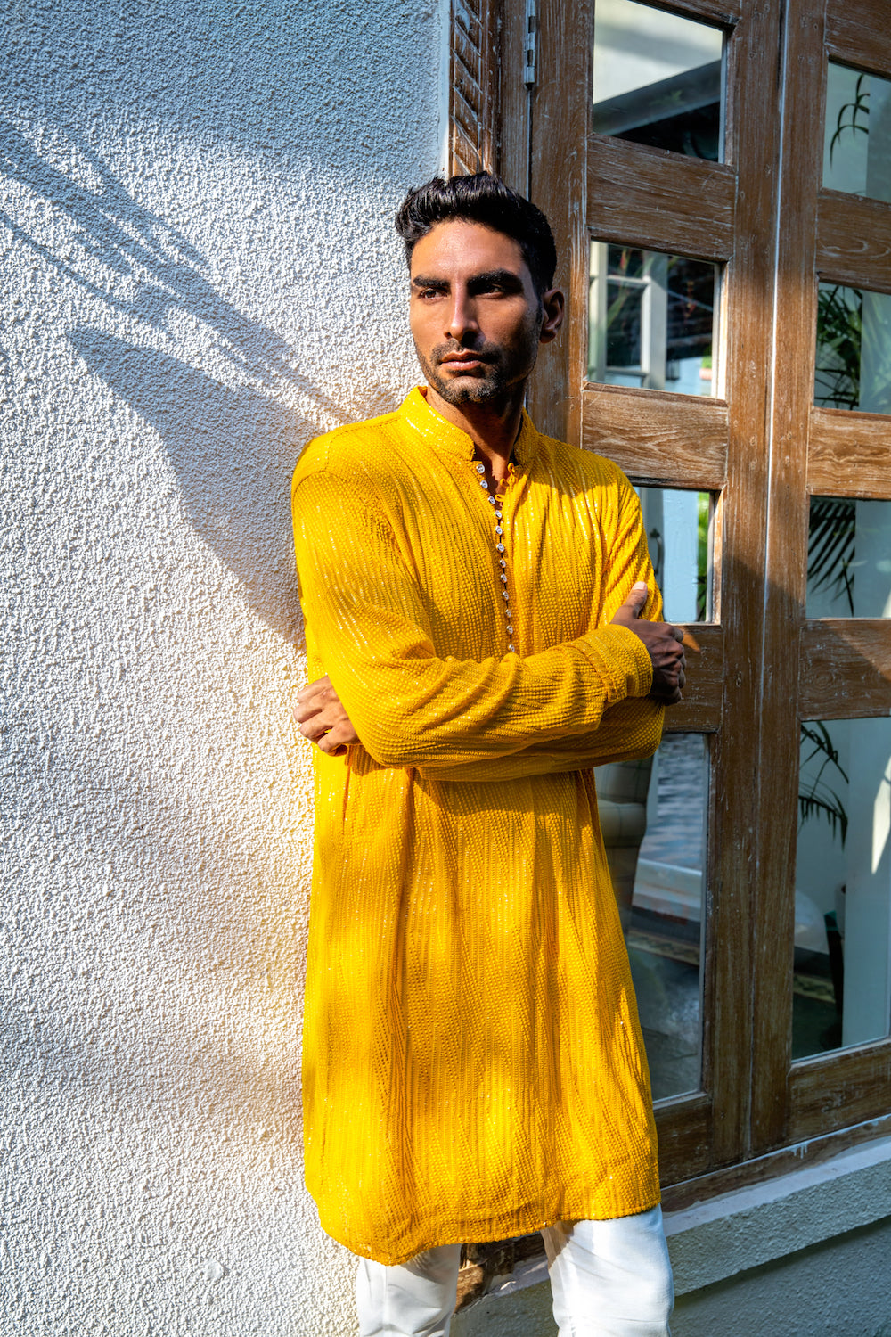 Mustard Embroidered Kurta Set - Spring Break