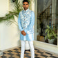 Denim Printed Bundi Jacket Kurta Set - Spring Break